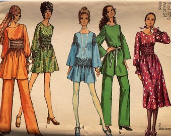 80s Simplicity 8432 Pattern Christie Brinkley Misses/' Skirt and Fitted Top Size 16Bust 38 Factory Folded FF