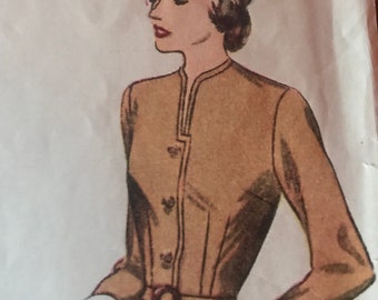 Elegant Vintage 1940's Dress Pattern---Simplicity 2617---Size 14  Bust 32