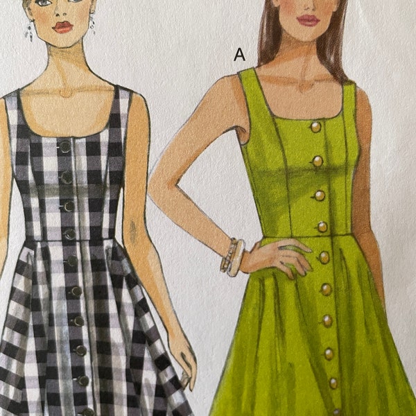 Pretty Sundress Pattern---Vogue 9182---Sizes 6-14  Bust 30 1/2 Thru 36  UNCUT and Factory Folded