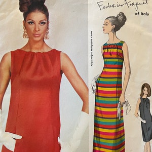 Vestido Vogue Couturier Design de Forquet en dos longitudes---Vogue 1693---Tamaño 10 Busto 31 SIN CORTAR y doblado de fábrica