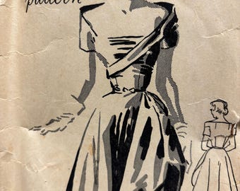 Vintage 1950's Breathtaking Ceil Chapman Cocktail Dress Pattern---American Designer 705---Size 12  Bust 30  ORIGINAL PATTERN