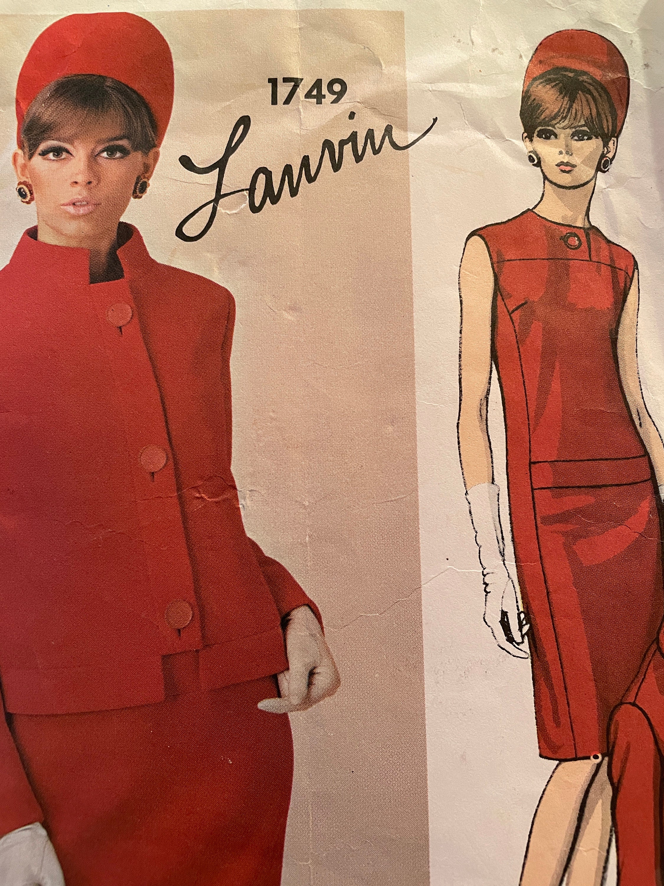 Vintage 1960's Jackie Kennedy Style Vogue Paris Original