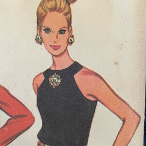 Vintage 1970's Halter-Style Tunic, Wrapped Jacket and Pants Pattern---McCalls 2128---Size 8  Bust 31 1/2