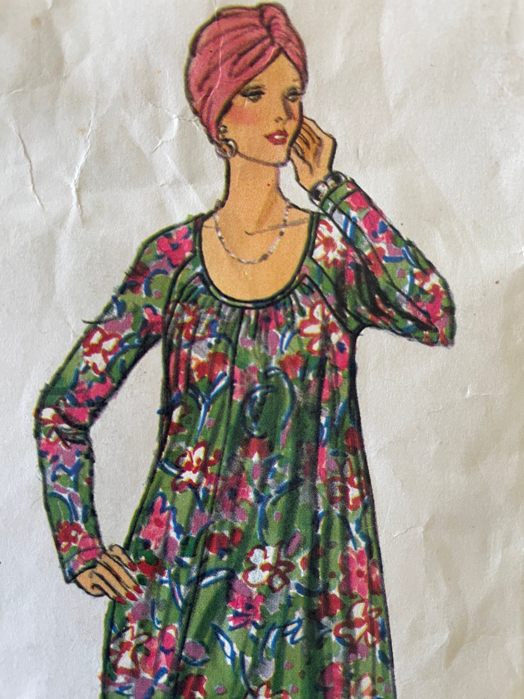 1970s Art Tent Dress with Belt