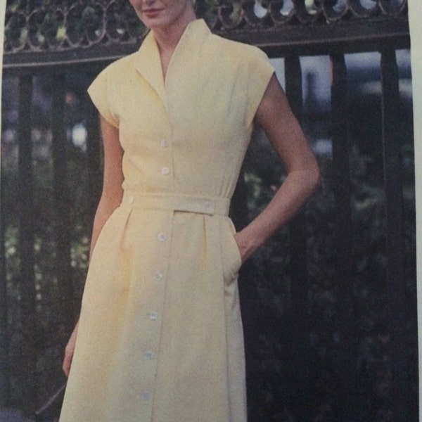 Vintage Vogue American Designer Suede or Leather Dress Pattern 2684 by Adele Simpson