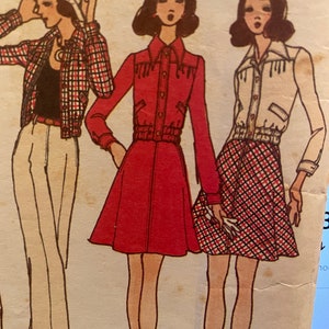 Fab Vintage 1970&#39;s Bias Skirt, Cuffed Pants, Shorts, and Yoked Jacket by Daniel Hechter---Butterick 3105---Size 8  Bust 31 1/2  UNCUT