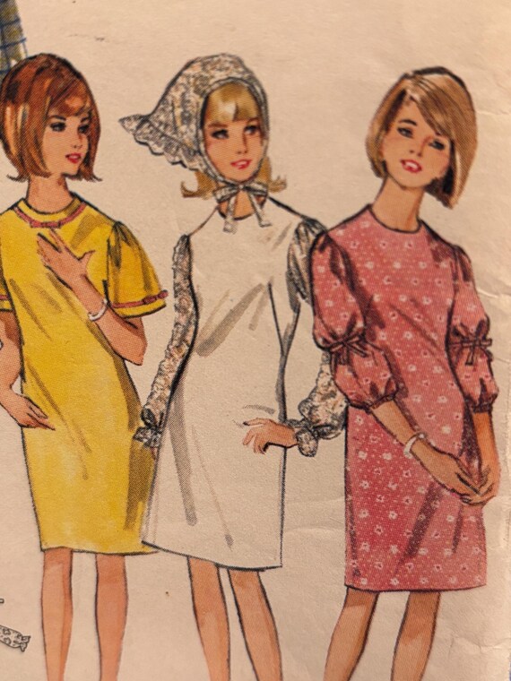 Vintage 1970's A-Line Dress With Sleeve Variations and Scarf---Butterick  4099---Size 16 Bust 36