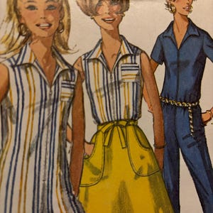 Vintage 1960er Jahre Back Wrapped Rock oder Jumpsuit Muster---Simplicity 7546---Größe 10 Büste 32 1/2 ungeschnitten und Fabrik gefaltet