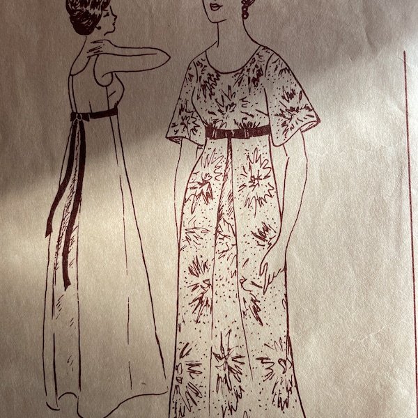 Style polynésien Muu Dress Pattern---Polynesian 144---Size 10 Buste 31