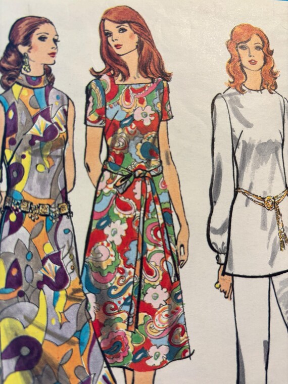 Vintage 1960's Maxi A-line Dress, Tunic and Pants Pattern---vogue  2617---size 10 Bust 32 1/2 - Etsy Ireland