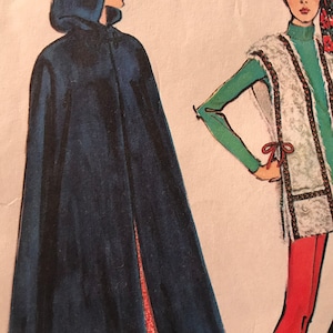 Gorgeous Flared Cape, Vest and Shawl Pattern---Vogue 7885---Size Small (8-10)  Bust 31 1/2 Thru 32 1/2