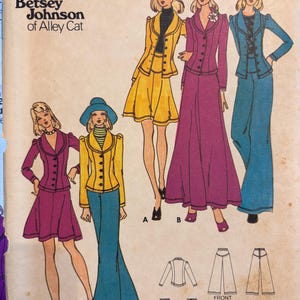 Jacket, Skirt and Pants Pattern by Betsey Johnson---Butterick 3292---Size 10  Bust 32 1/2  UNCUT