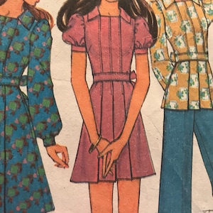 Vintage 1970&#39;s Dress, Top and Pants Pattern---McCalls 3868---Size 12  Bust 34