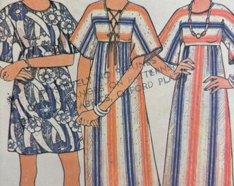 Patron De Couture Vintage Simplicity 1972 - Modèle Caftan Taille 31.5 à 32.5 (B31 1/2-32 1/2)