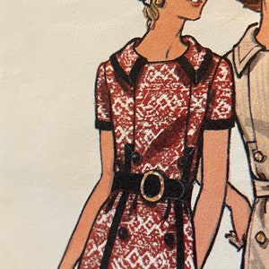 Vintage 1970&#39;s A-Line, Pleated Dress, Tunic and Pants Pattern---Butterick 6283---Size 10  Bust 32 1/2  UNCUT and Factory Folded