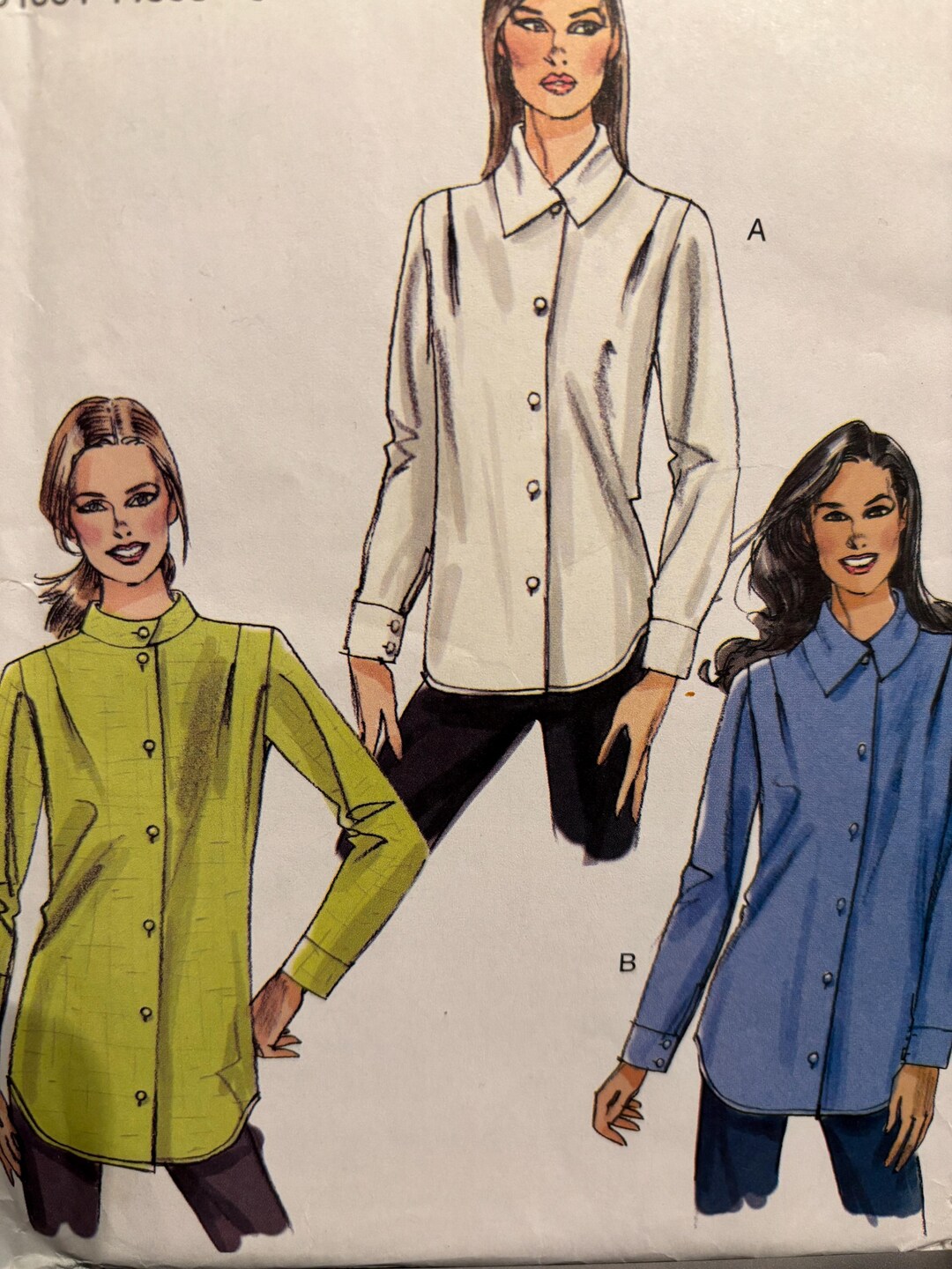 Pattern 8746 Very Easy Blouse Pattern---vogue 8746---sizes 14 Thru 22 Bust 36-44 ...