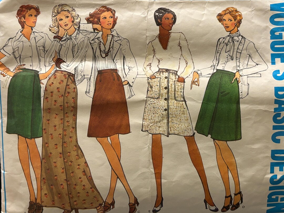 Vintage 1970's A-line Skirt Pattern With Several Variations---vogue ...