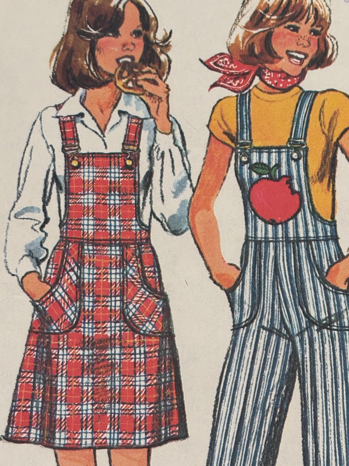 Vintage 1970's Bib Overalls and Jumper Pattern---simplicity 6568 ...