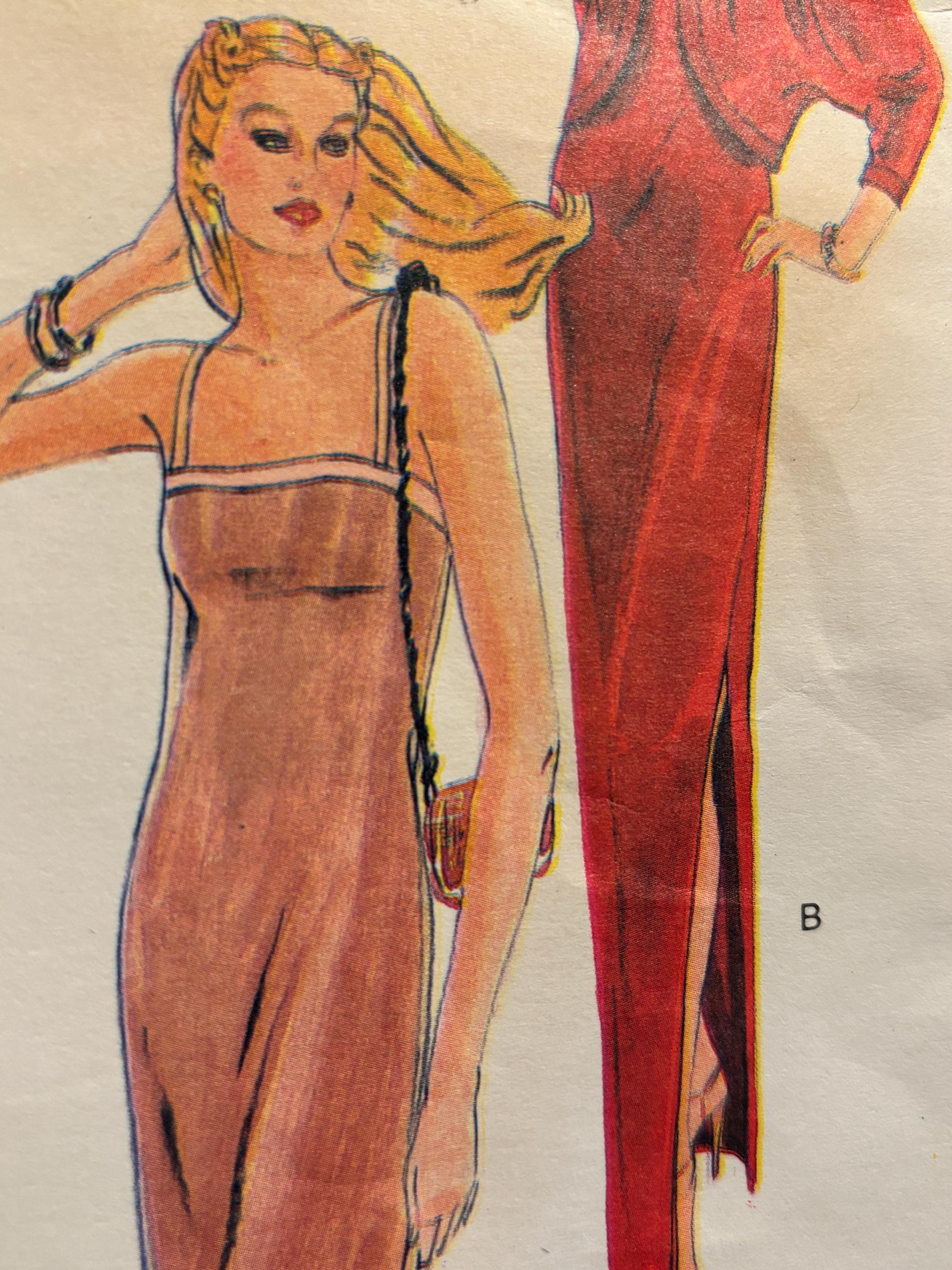 Vintage Slip Dress and Jacket Pattern by Jerry Silverman---Vogue 2328---Size 12  Bust 34