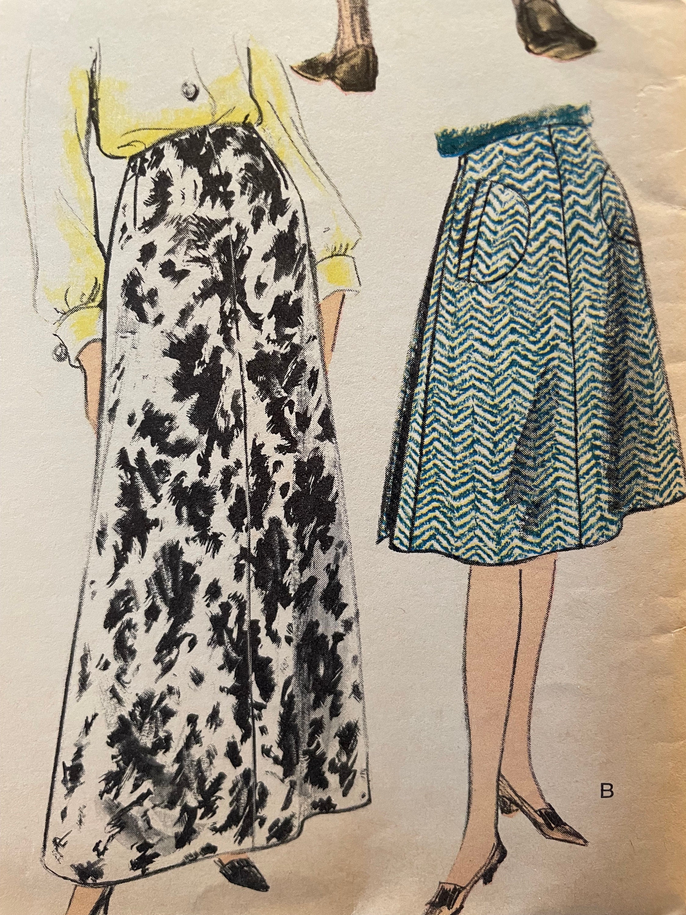 Vintage 1960's Back Wrap Skirt in Three Lengthsvogue