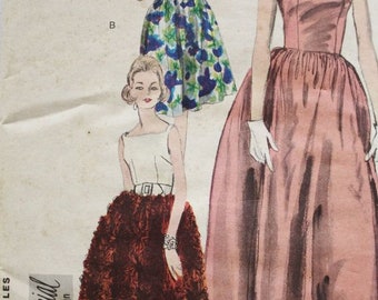 Vintage 1960's Evening Dress and Petticoat Pattern---Vogue Special Design 5768---Size 16  Bust 36 UNCUT and Factory Folded ******