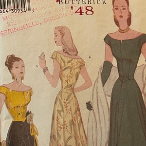 Retro Style Flared, Floor Length Formal Dress Pattern---Butterick 6409---Sizes 6-8-10  Bust 30 1/2 Thru 32 1/2 UNCUT and Factory Folded