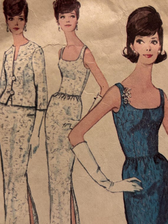 Elegant Vintage 1960's Jackie Kennedy Style Evening Dress and Jacket  Pattern---simplicity 5658---size 11 Bust 31 1/2 - Etsy
