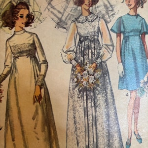Vintage 1960&#39;s Wedding or Bridesmaid Dress Pattern---Simplicity 8144---Size 8  Bust 31 1/2