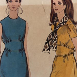 Vintage 1960er A-Line Dress Pattern --- Vogue 7804 --- Größe 12 Büste 34