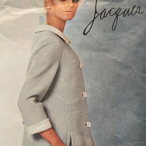 Vogue Paris Original Coat and Dress Pattern by Jacques Heim---Vogue 1540---Size 12  Bust 32