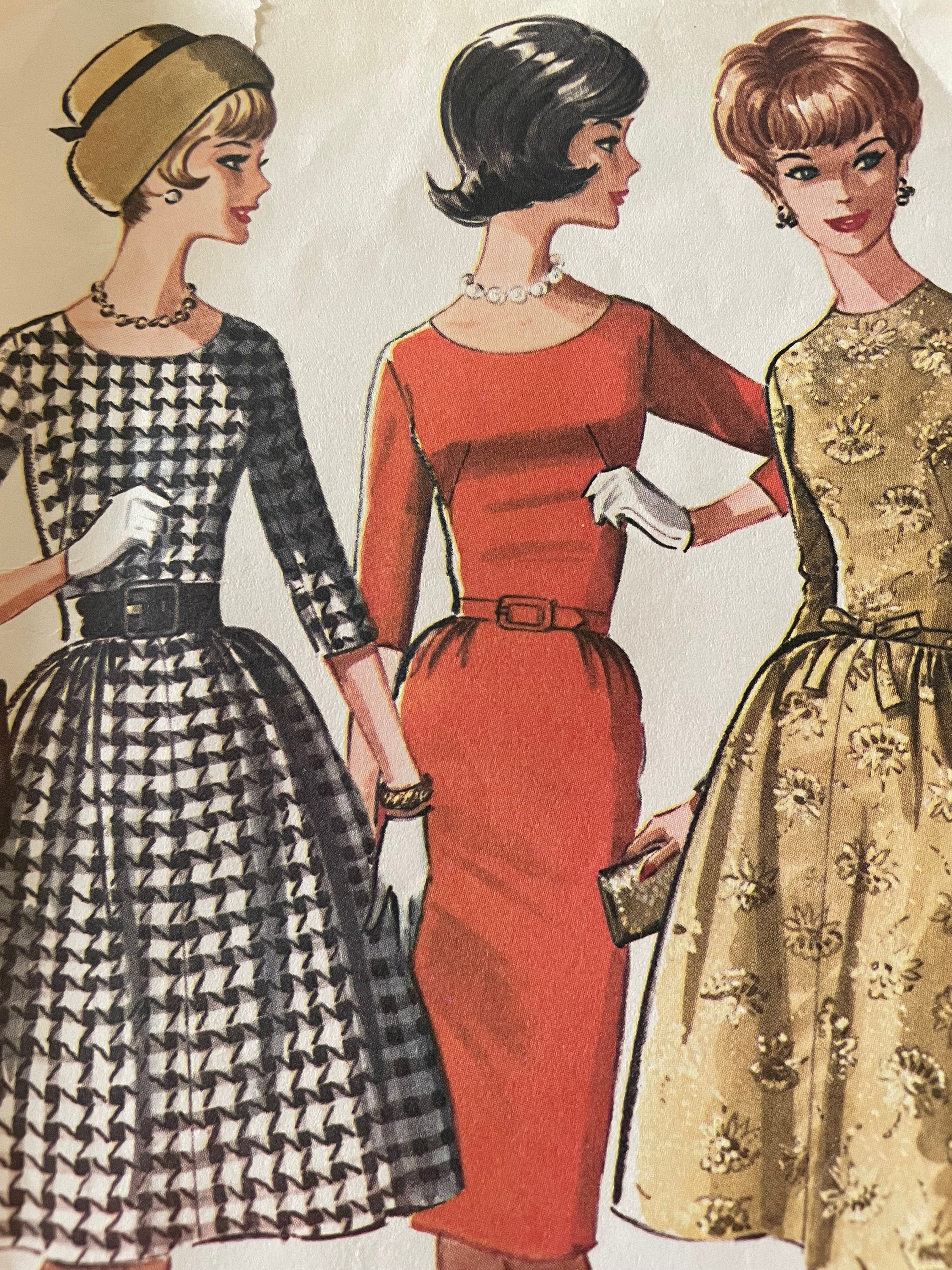 Vintage 1960's Dress With Flared or Slim Skirt---mccalls 6566---size 12  Bust 32 - Etsy