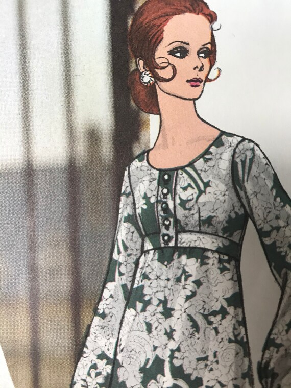Vogue Paris Original Empire Waist Evening Dress by Christian Dior---vogue  2087---size 8 Bust 31 1/2 UNCUT