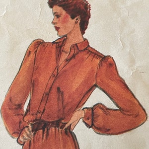 Vintage Diane Von Furstenberg Shirtdress Pattern---Vogue 2631---Size 10  Bust 32 1/2