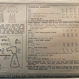 Vintage 1949 Dress Pattern---simplicity 2764---size 12 Bust 30 - Etsy