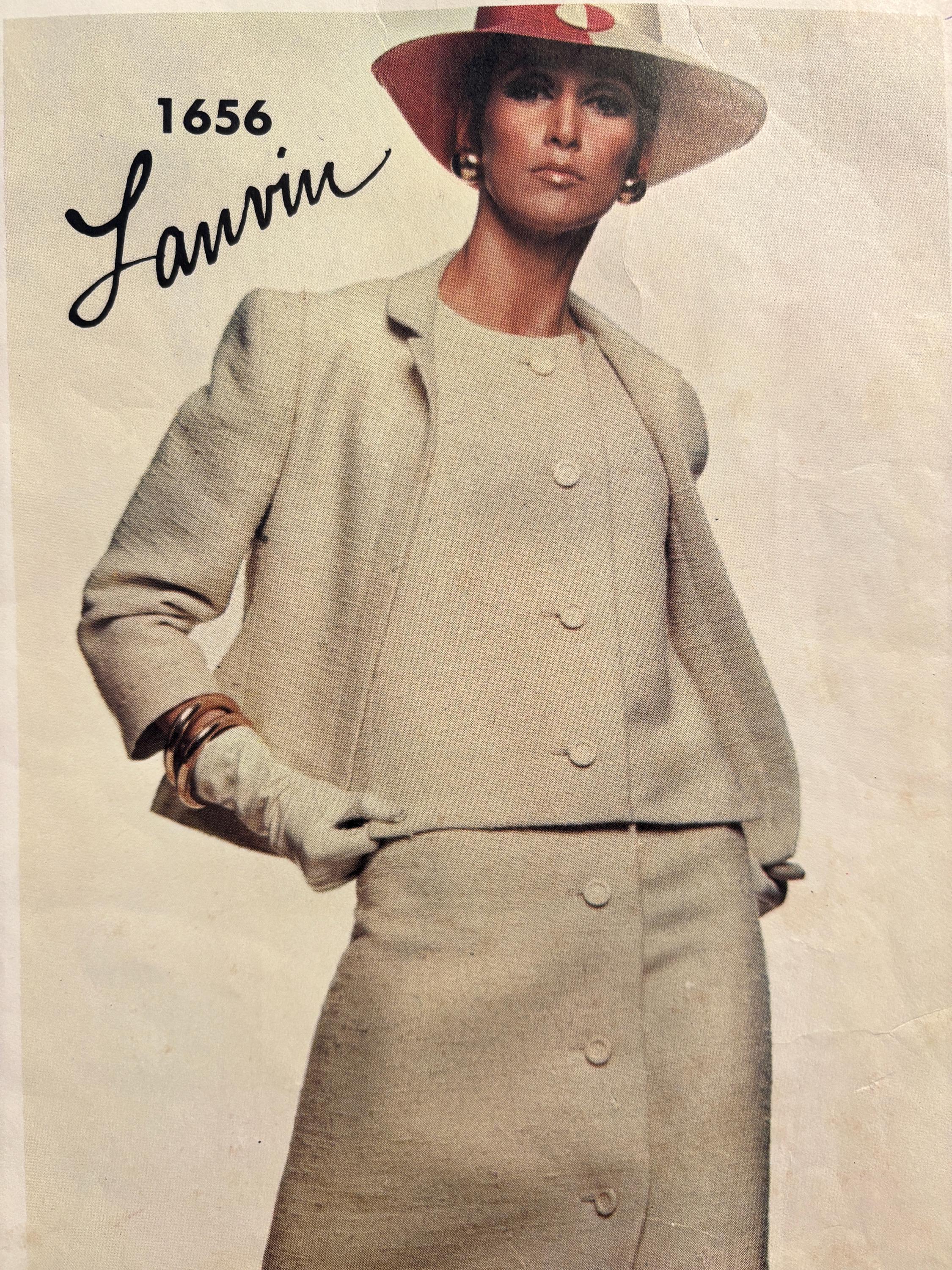 Vogue Paris Original A-Line Wrap Skirt, Jacket, and Blouse Pattern by Lanvin---Vogue 1656---Size 10  Bust 31