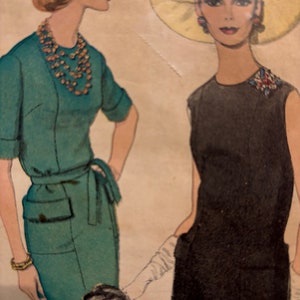 Vintage 1960er Jackie Kennedy Style Dress Pattern ---- Vogue 5649 --- Größe 12 Büste 32