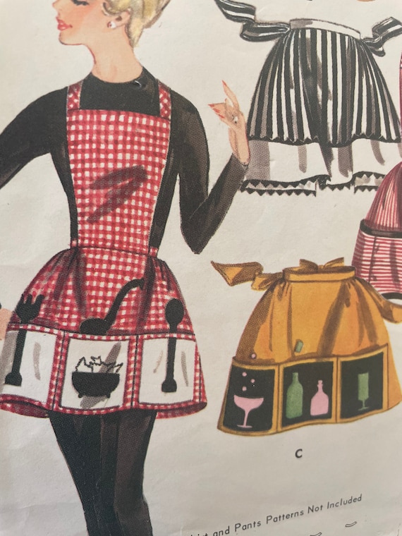 GOOD PRINT 60's〜 VINTAGE WORK APRON USA 1960s Vintage Simplicity Sewing Pattern 4213 Misses Apron