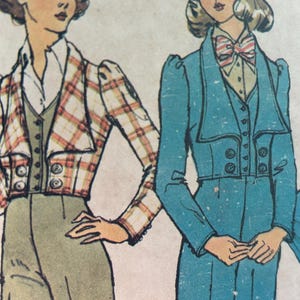 Vintage 1970's Cropped Jacket, Vest and Pants Pattern---simplicity 6284 ...