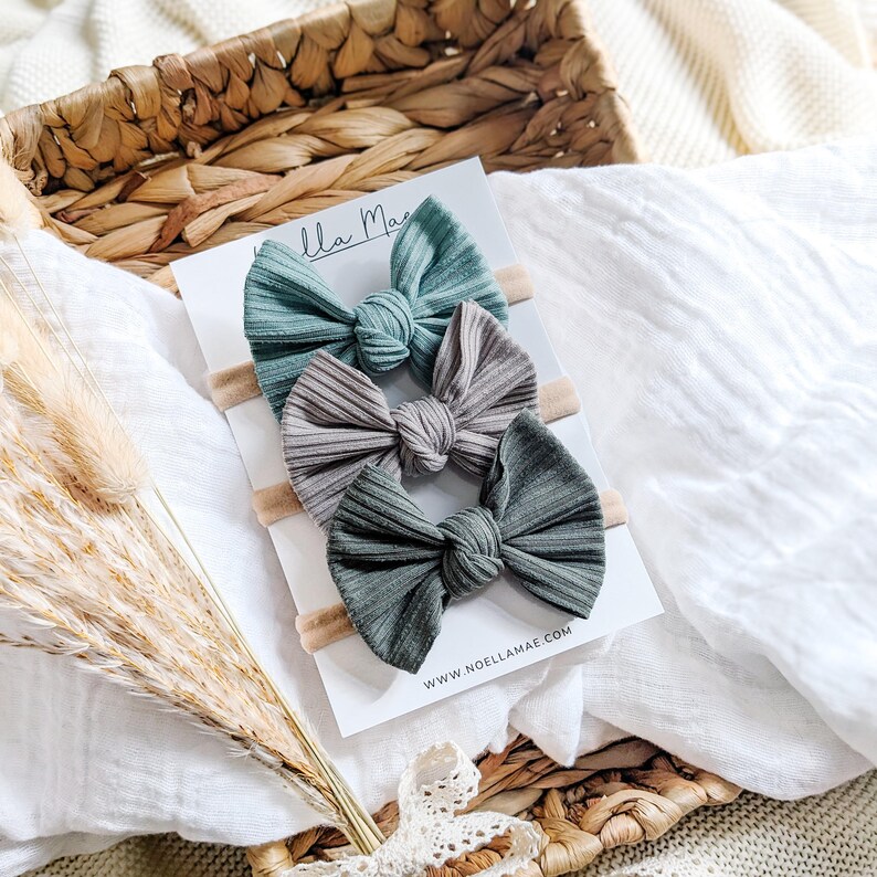 Baby Girl Headbands, Newborn Baby Bows, Toddler Hair Clips, Girls Fall Hair Bows, Boho Baby Bows for Infants, Baby Shower Gift for Girl image 9