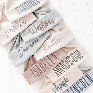 Embroidered Baby Name Beanie: Personalized Newborn Hat