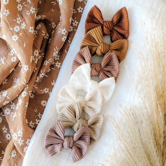 Baby Girl Headbands, Newborn Baby Bows, Toddler Hair Clips, Girls Fall Hair Bows, Boho Baby Bows for Infants, Baby Shower Gift for Girl