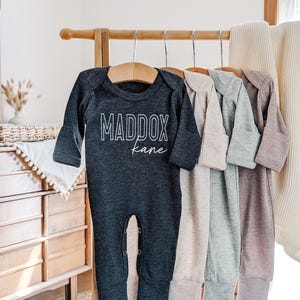 Embroidered Newborn Romper Set with Beanie: Custom Baby Boy Outfit