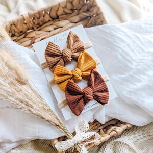 Baby Girl Headbands, Newborn Baby Bows, Toddler Hair Clips, Girls Fall Hair Bows, Boho Baby Bows for Infants, Baby Shower Gift for Girl image 10