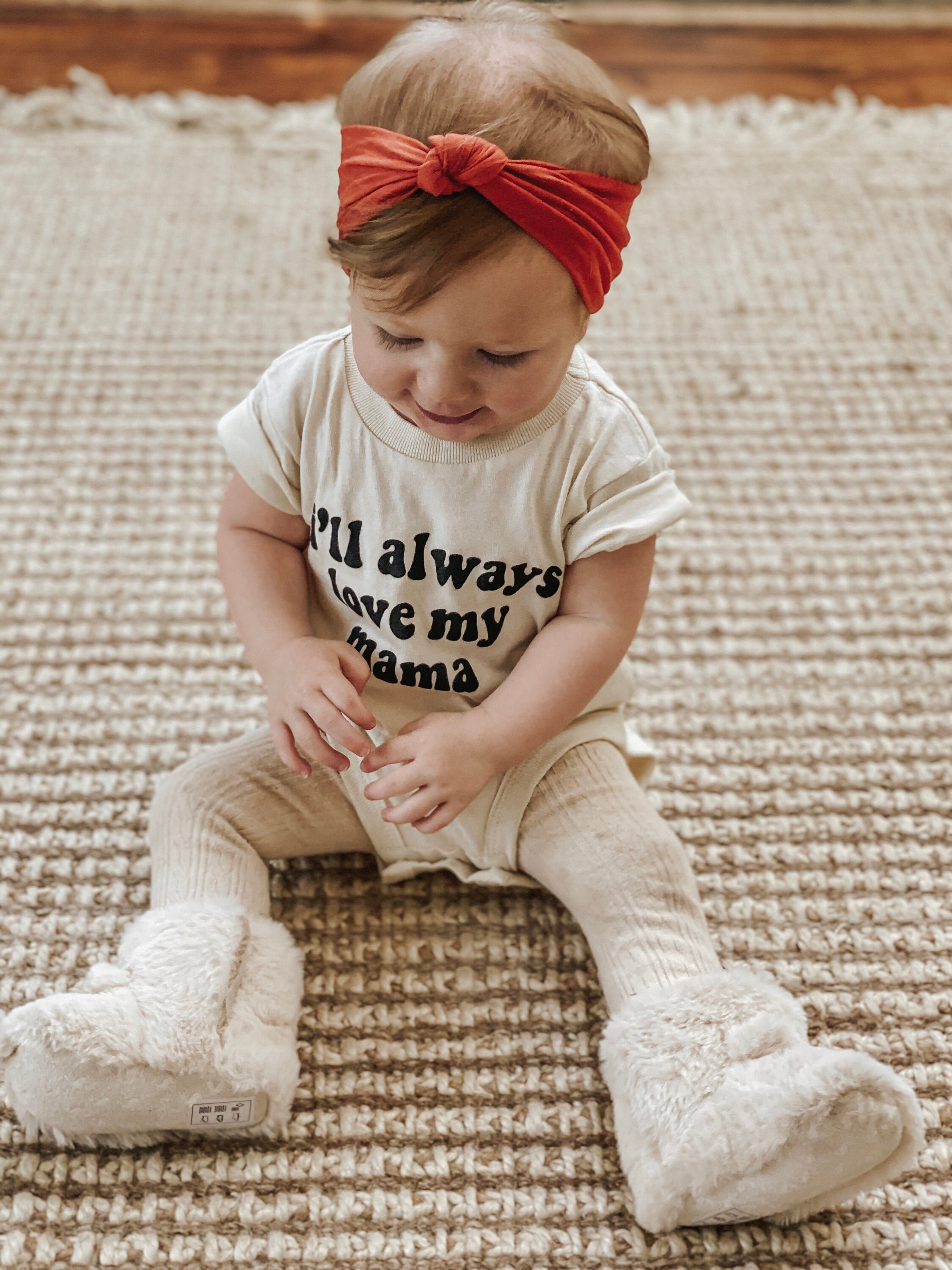 Knotted Headwrap, Wide Nylon Headband, Infant Bow, Baby Girl Headband…