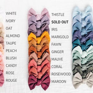 Baby Girl Headbands, Newborn Baby Bows, Toddler Hair Clips, Girls Fall Hair Bows, Boho Baby Bows for Infants, Baby Shower Gift for Girl image 2