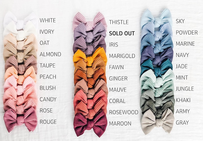 Baby Girl Headbands, Newborn Baby Bows, Toddler Hair Clips, Girls Fall Hair Bows, Boho Baby Bows for Infants, Baby Shower Gift for Girl image 2