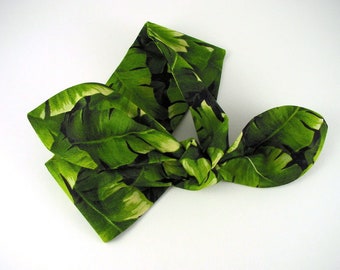 Women's Headband "Luau" - Banana Leaf Design Hair Accessories - Made in USA