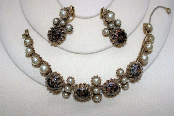 Christian Dior by Kramer Jewelry Set 1950's. Brac… - image 1