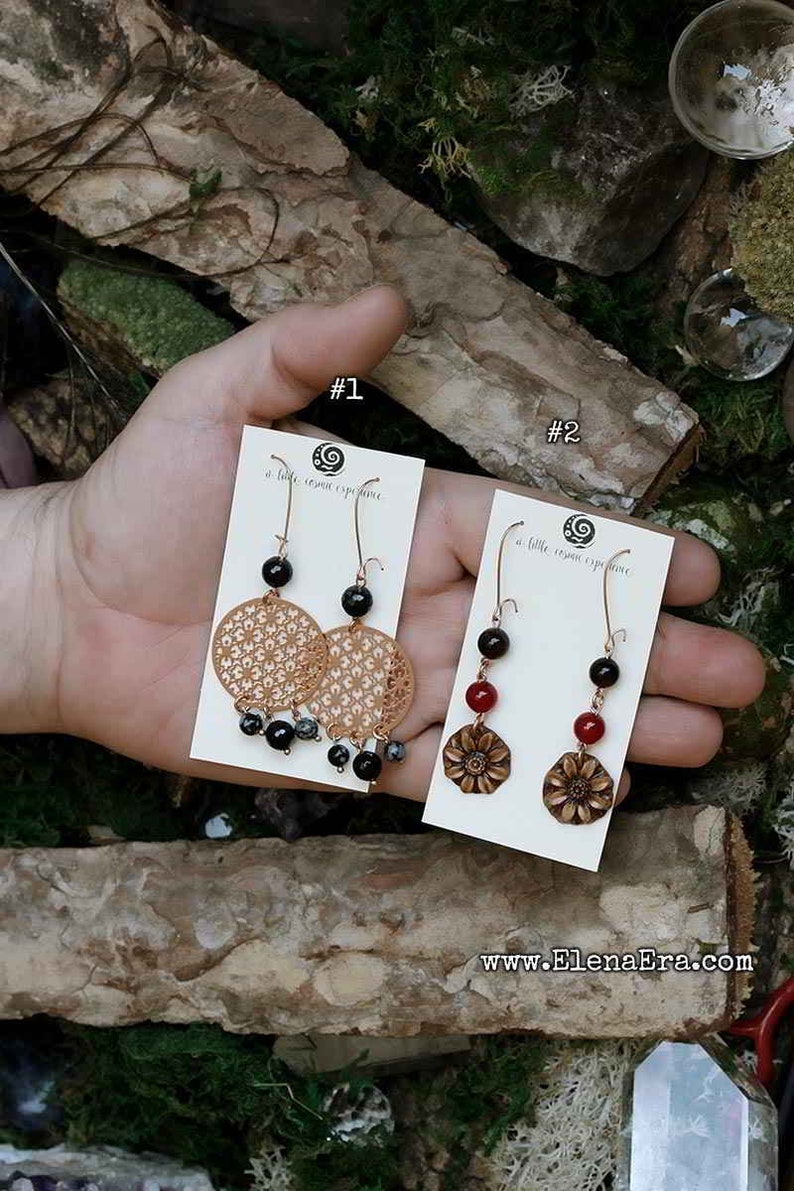 Hippy Earrings Bohemian Earrings Leaf Earrings 2 Sets of Spirit Earrings Crystal Earrings Gypsy Earrings Wild Woman Earrings