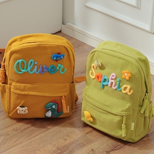 Custom Toddler Backpack, Personalized Backpacks With Name Gift, Name Children&#39;s School Bag for Girls Boys Kids Preschool Toddler Book Bag